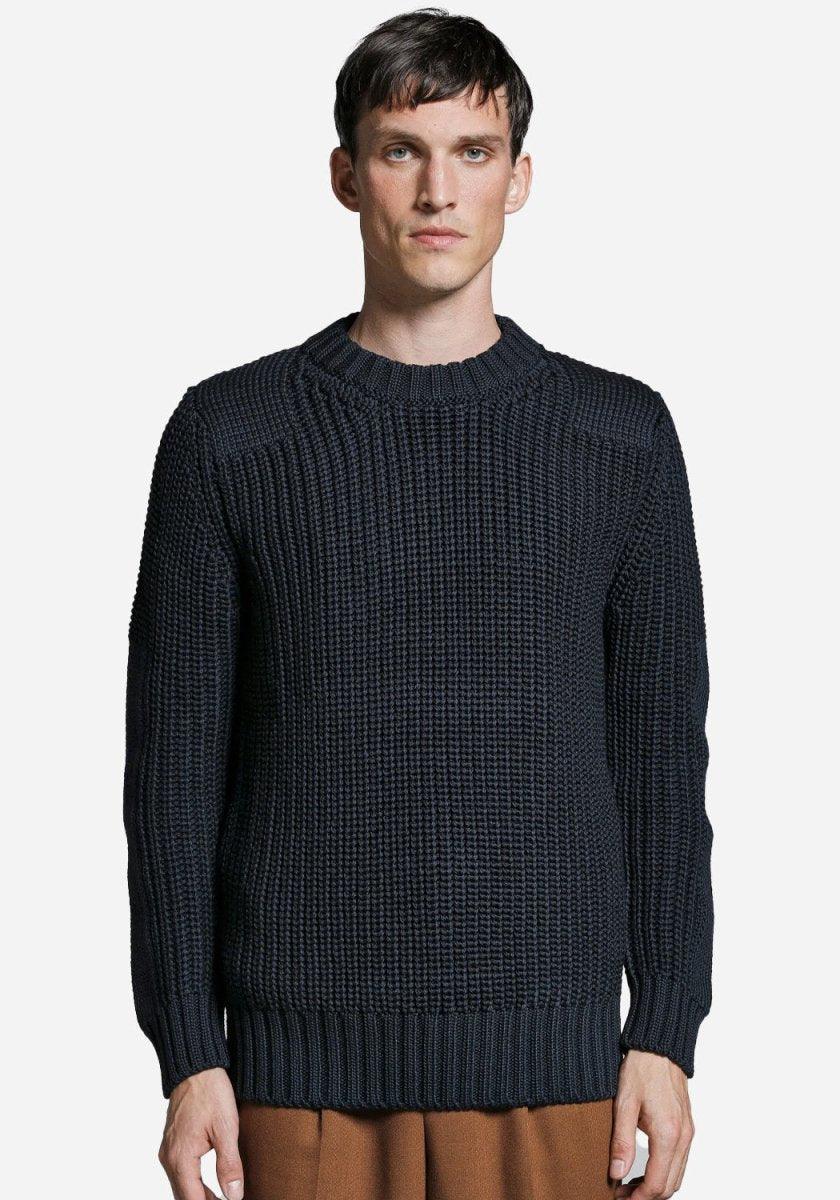 Bunker Knit Crewneck - Dark Blue - SNS - Kul og Koks