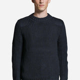 Bunker Knit Crewneck - Dark Blue - SNS - Kul og Koks
