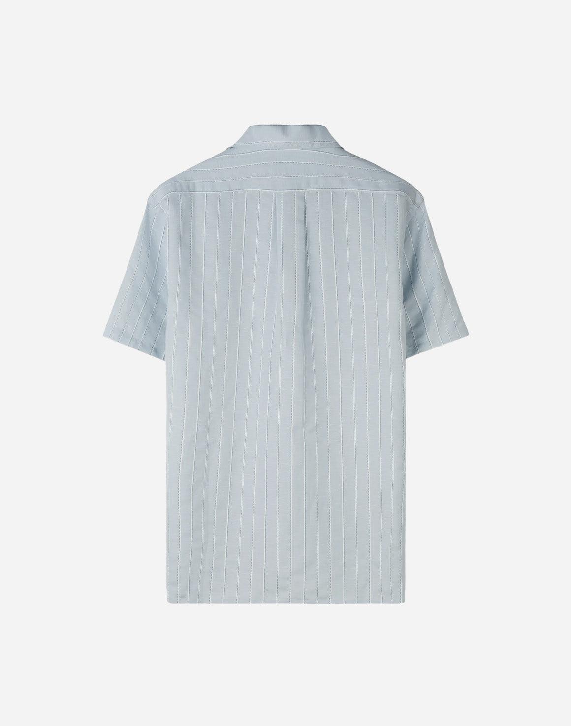 Cave 2205 SS Shirt - Light Blue Stripe - Libertine-Libertine - Kul og Koks