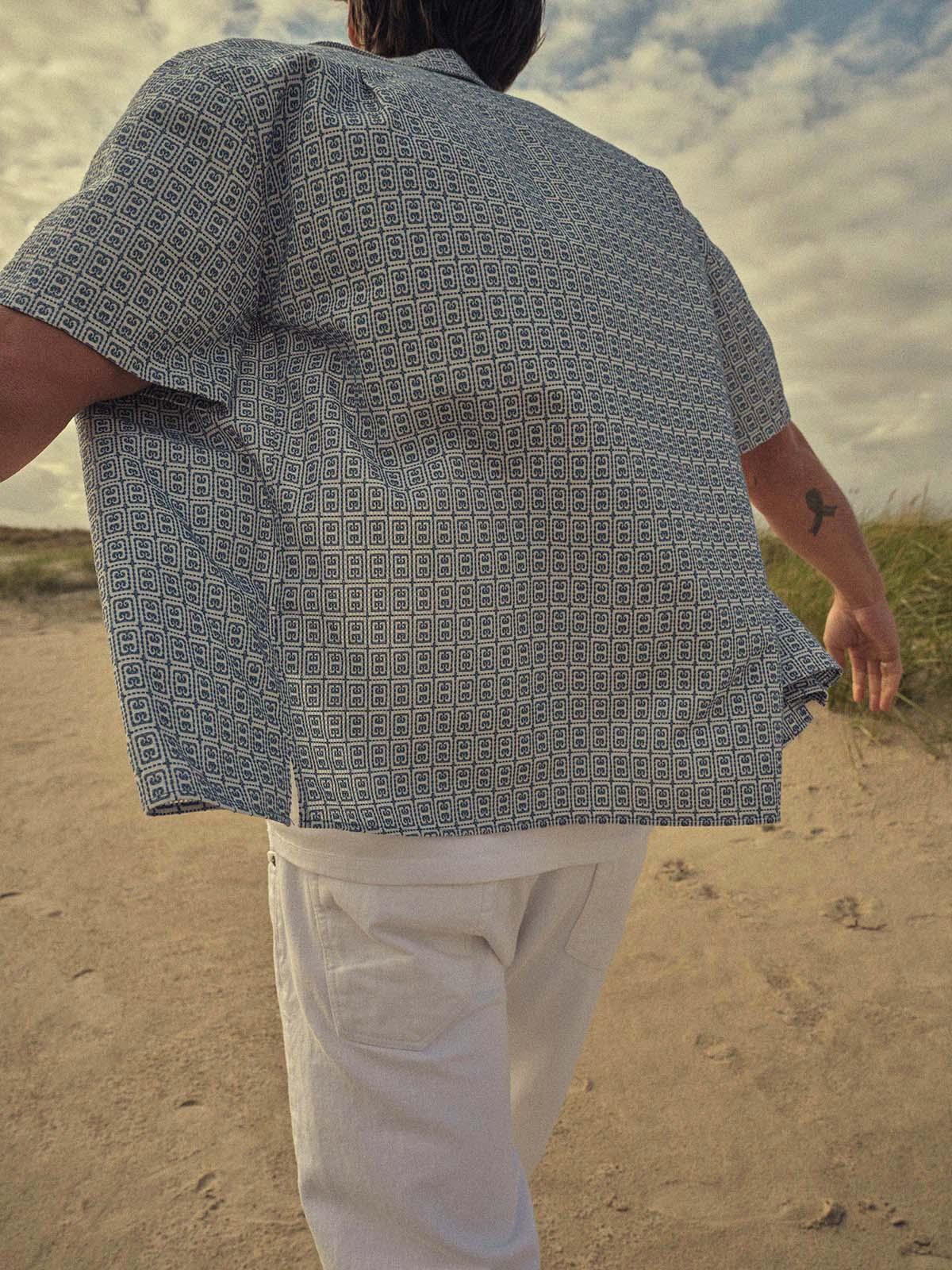 Colonnello Delos Shirt - Navy - Blue de Genes - Kul og Koks