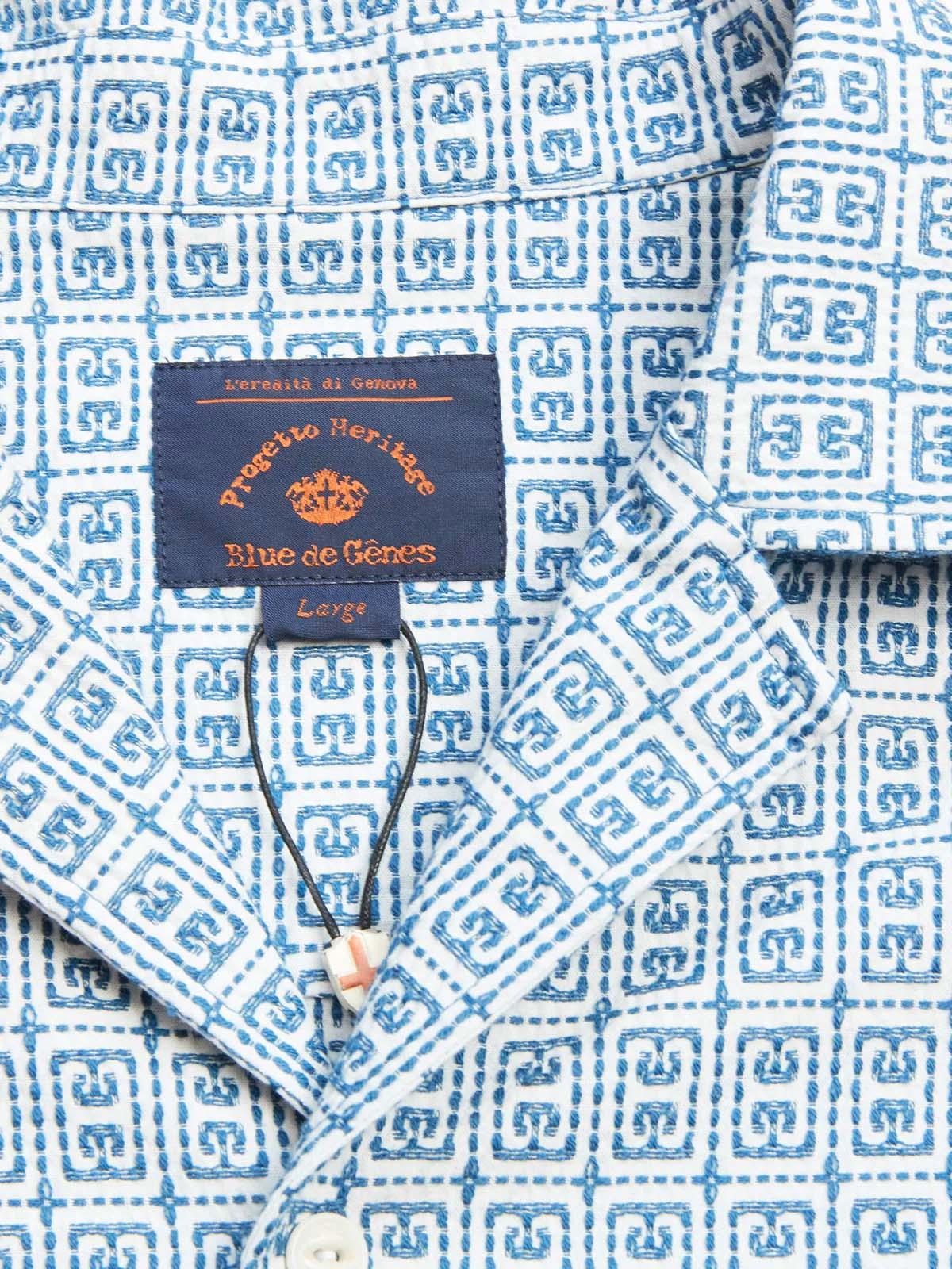 Colonnello Delos Shirt - Navy - Blue de Genes - Kul og Koks