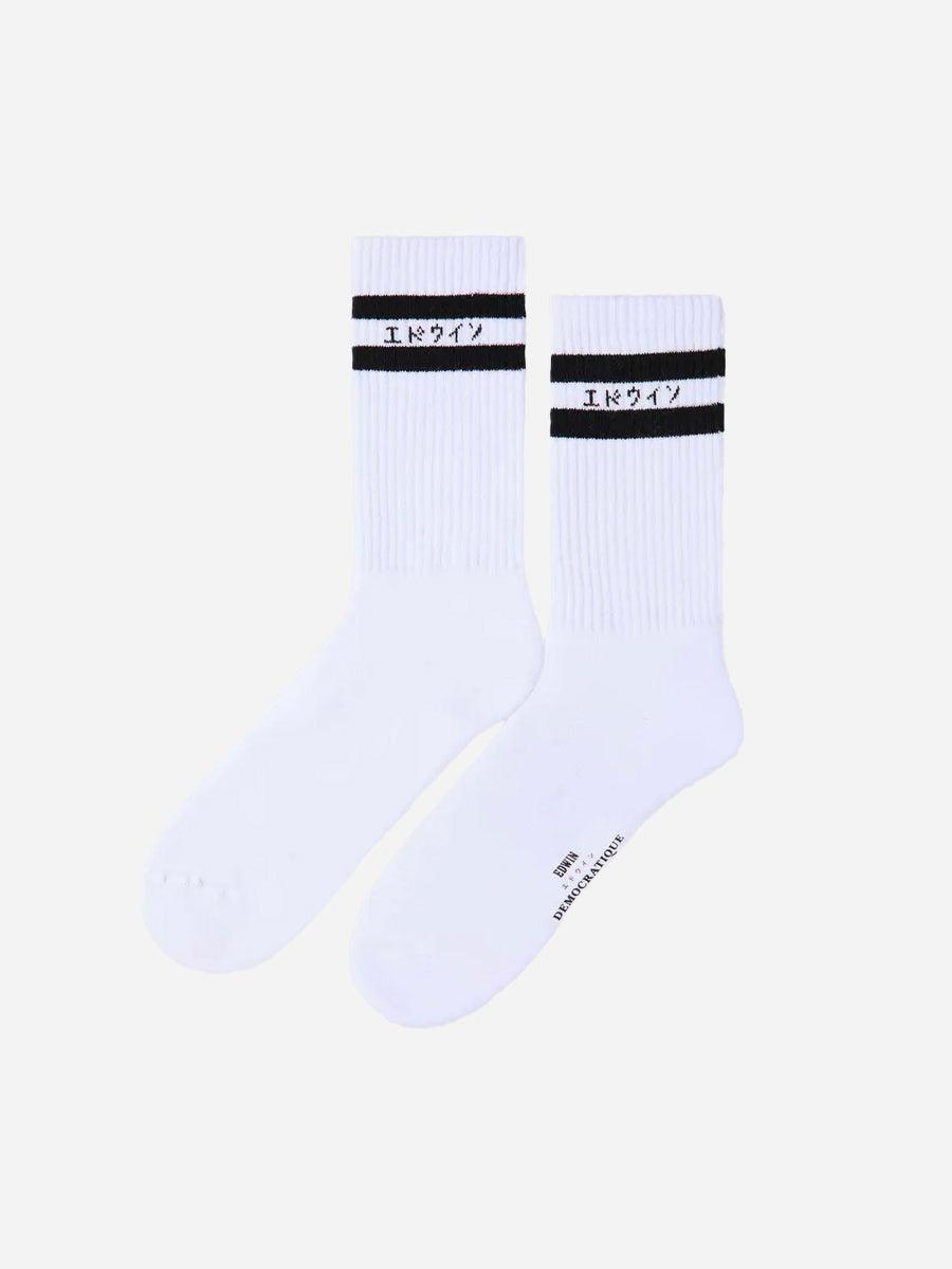 Edwin X Democratique Socks - White - EDWIN - Kul og Koks