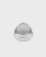 IX oval silver ring hawks eye - IX STUDIOS - Kul og Koks