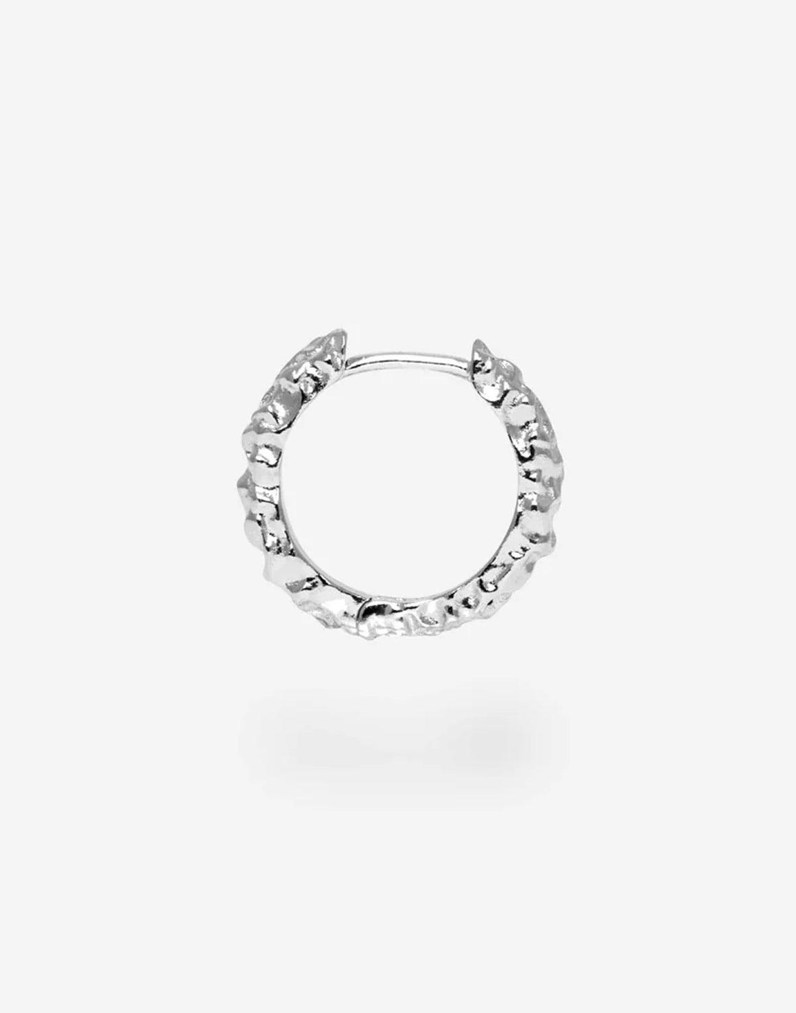 Mini Crunchy Edge Earring - Silver - IX STUDIOS - Kul og Koks