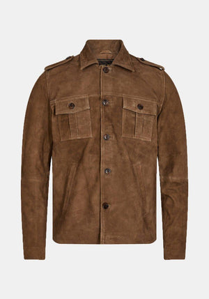 Luke Suede Jacket Brun