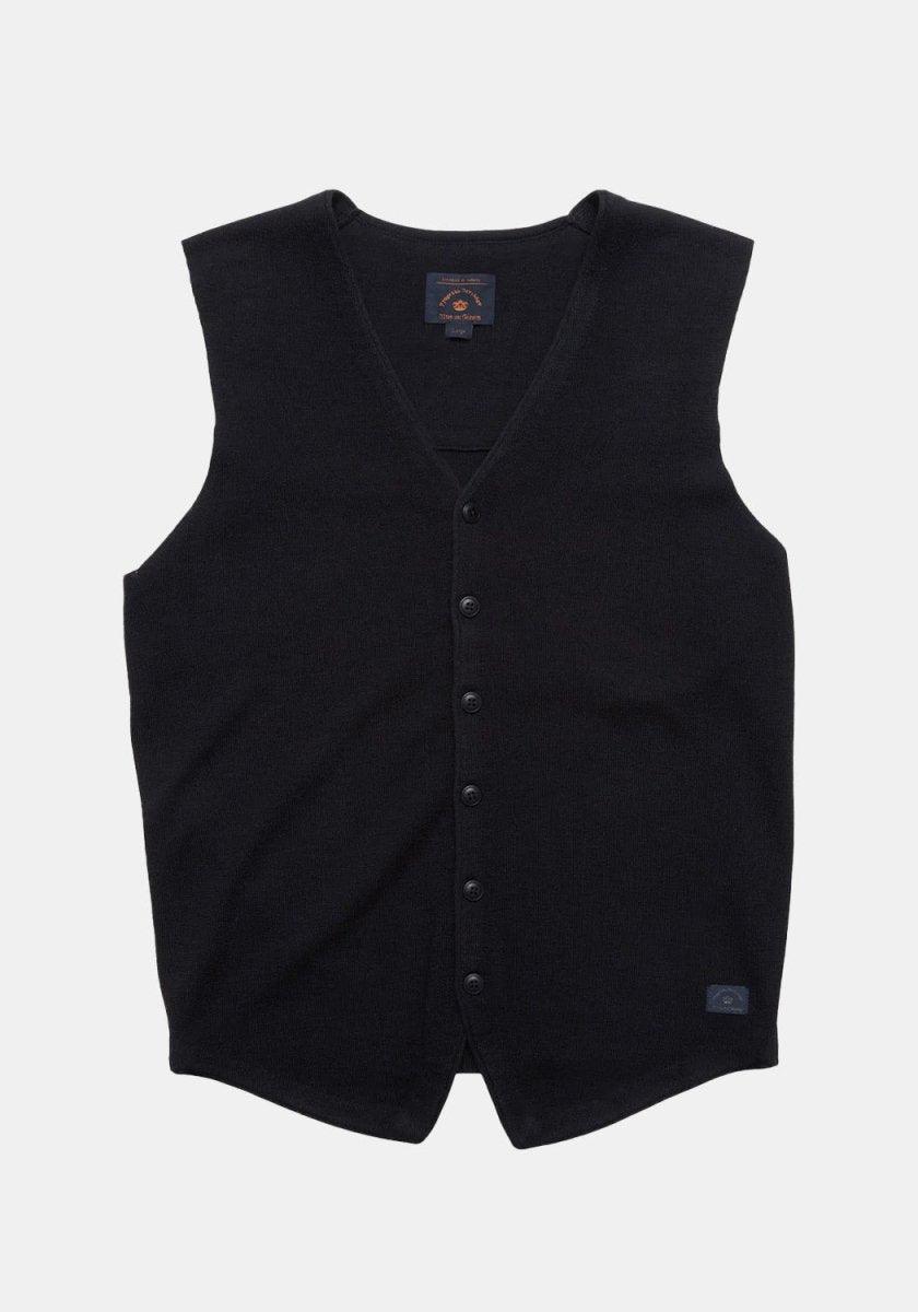 Nonni Merino Strik Vest Navy - Blue de Genes - Kul og Koks