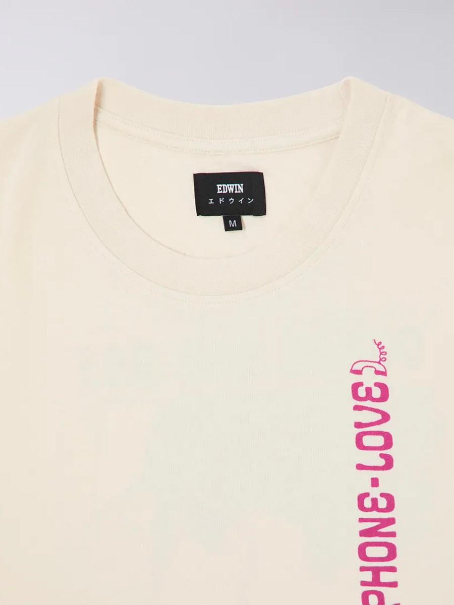 Phone Love TS T-shirt - Whisper White - EDWIN - Kul og Koks
