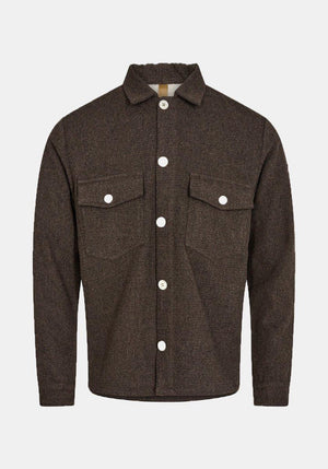 Scott Twill Jacket Brown Melange