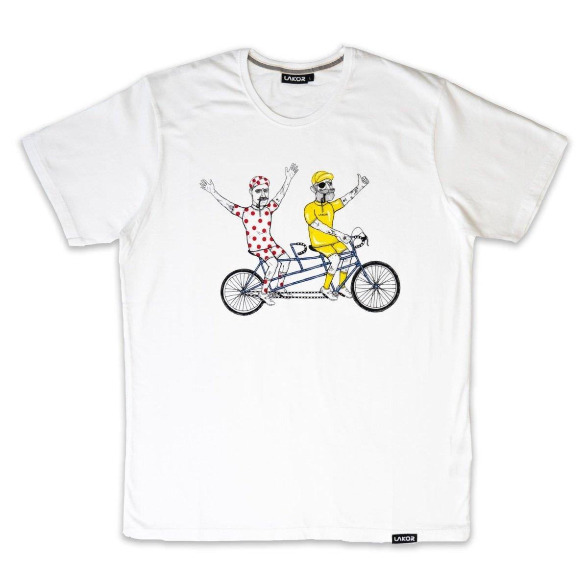 Tandem Tour Tee · Hvid - Lakor - Kul og Koks