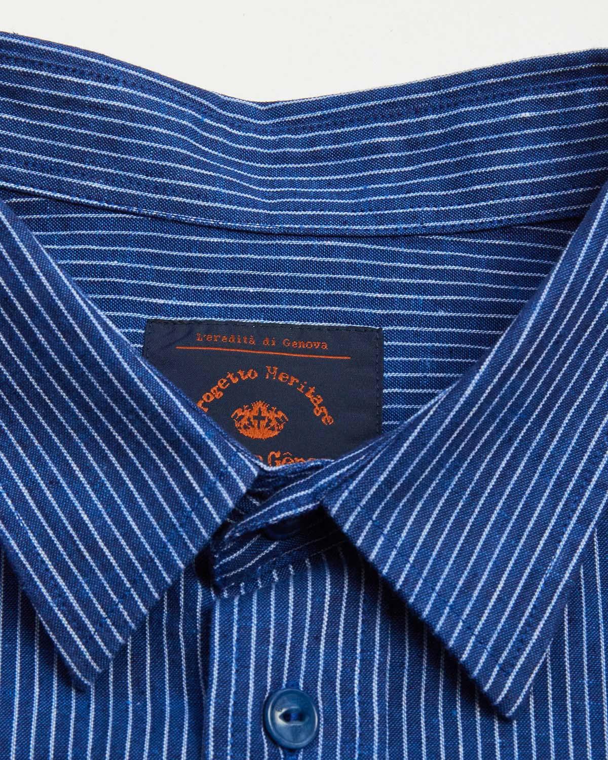Zamboni Bresto Shirt - Indigo Blue - Blue de Genes - Kul og Koks