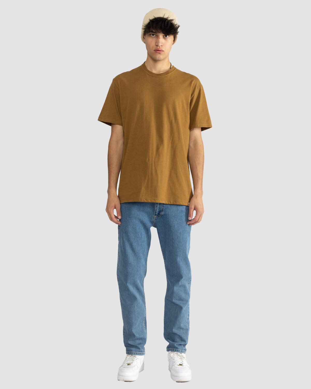 1060 Rev Loose Tee - Light Brown - Revolution - Kul og Koks