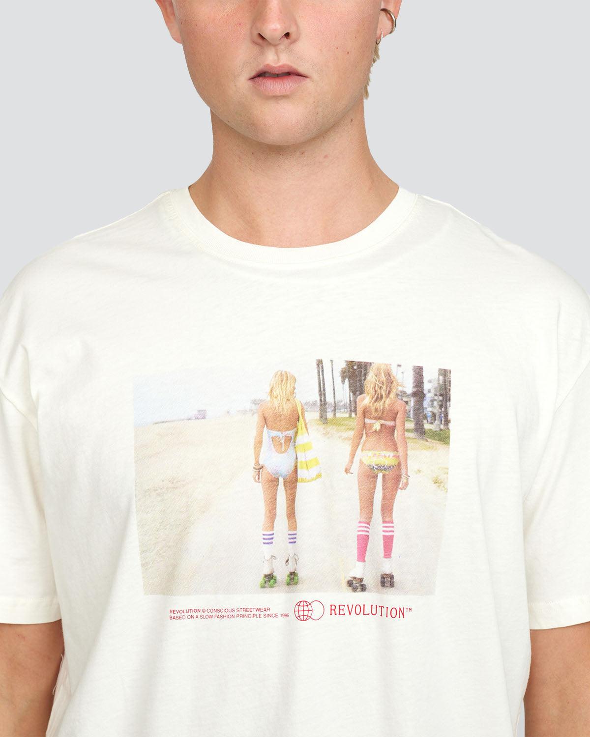 1371 Rol T-shirt - Off white - Revolution - Kul og Koks