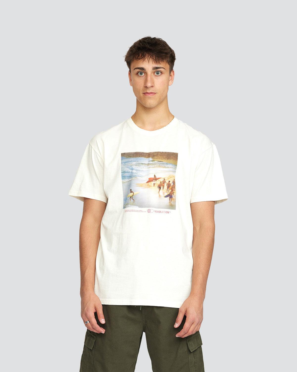 1371 Wai T-shirt - Off white - Revolution - Kul og Koks