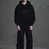 Oversized Logo Hoodie - Sort