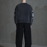 Graphic Printed Crewneck - Grå