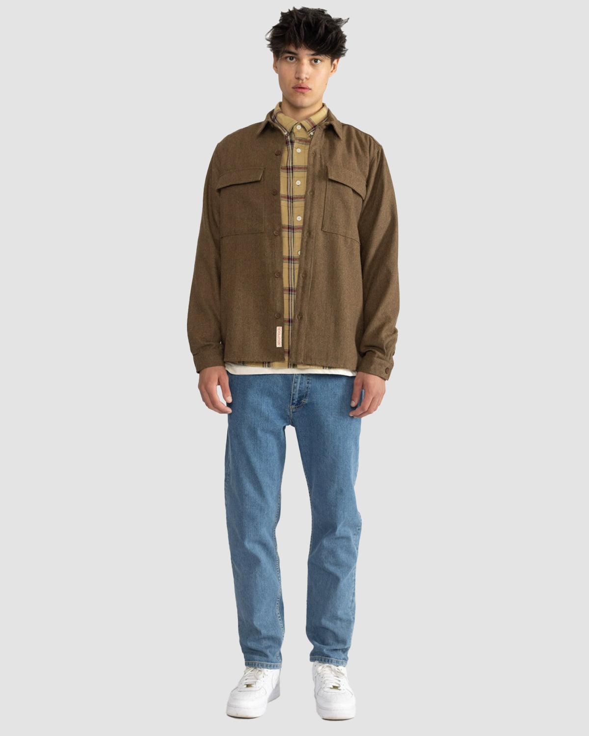 3953 Utility Overshirt - Light Brown - Revolution - Kul og Koks