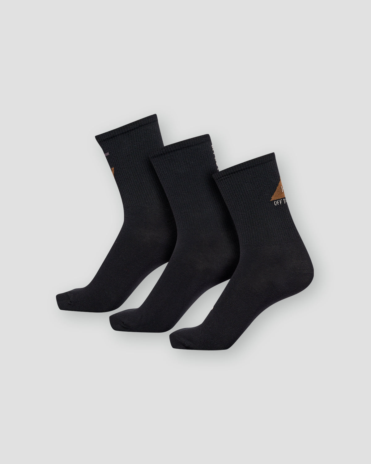 3-Pack Cotton Socks - Black