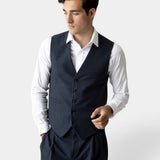 Henry Soft Waistcoat - Navy Pin