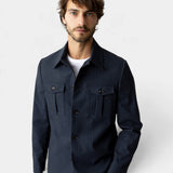 Jacob Soft Overshirt - Navy Pin