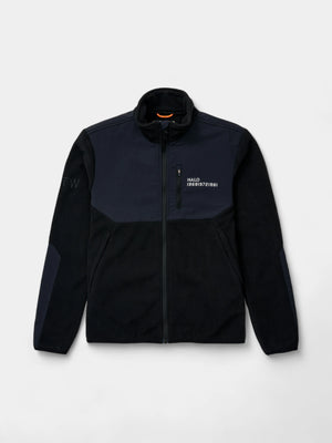 Blocked Zip Fleece Jacket - Black