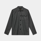 Nole Serge Overshirt - Grey Melange