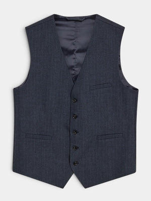 Henry Soft Waistcoat - Navy Pin