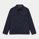 Jacob Soft Overshirt - Navy Pin
