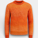 Mauro Faded Crew Neck Knit -  Orange Rust