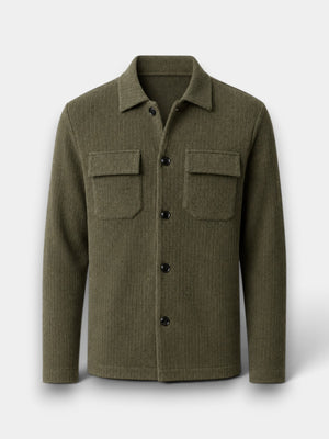 Austin Knit Overshirt - Grape Leaf
