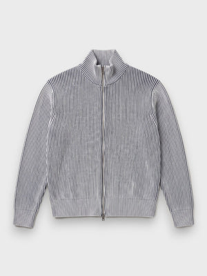Full Zip Knit - Striped