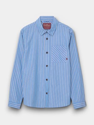 David Spring Shirt - Light Blue Stripe