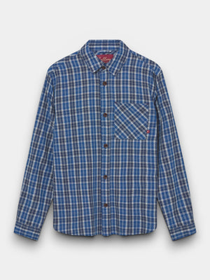 David Spring Shirt - Indigo Check
