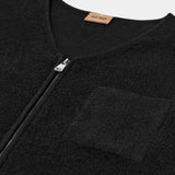 Cess Soft Zip Vest - Black