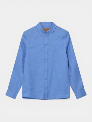 Theo Linen Shirt - Silver Lake Blue
