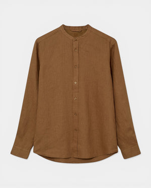 Theo Linen Stand Shirt - Toasted Coconut