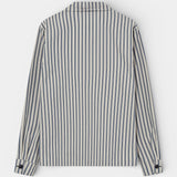 Marcello Stripe Overshirt - Estate Blue