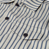 Marcello Stripe Overshirt - Estate Blue