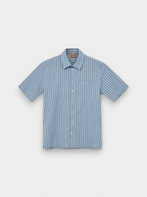 Marlon SS Stripe Shirt - Flint Stone