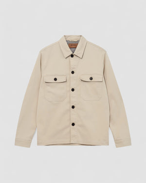 Matteo Soft Overshirt - Light Sand