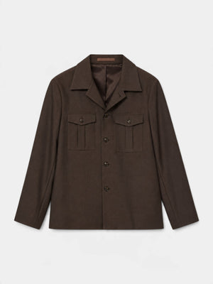 Jacob Deflex Overshirt – Chocolate Brown