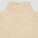 Roni High Collar Sweater - Beige