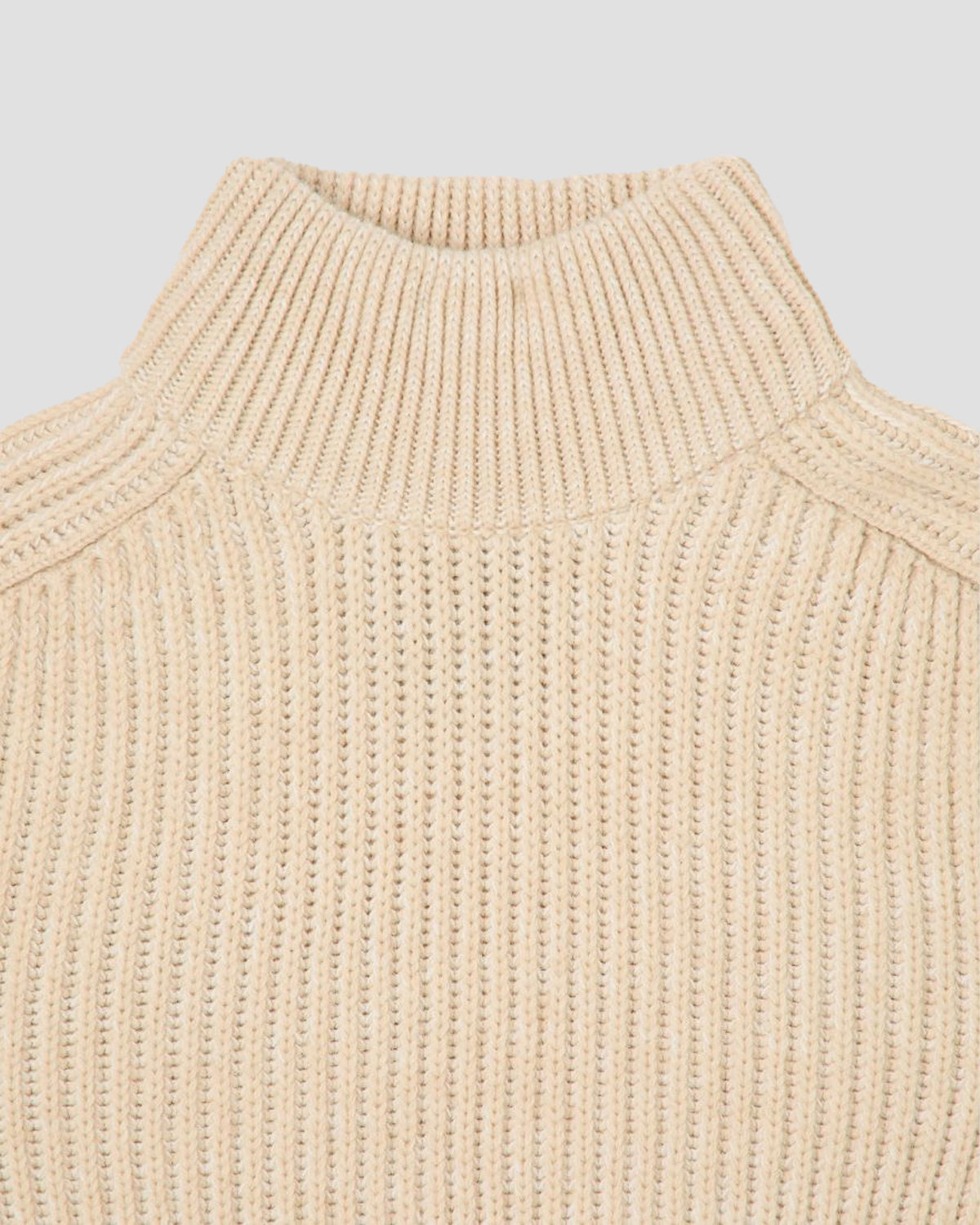 Roni High Collar Sweater - Beige