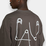 Safety Pin Tee - Grey