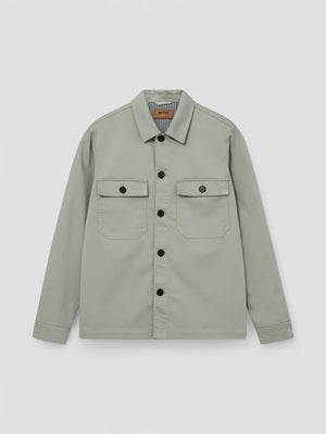Matteo Soft Overshirt - Menthol Green