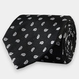 Paisley Silk Tie - Black