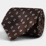Paisley Silk Tie - Dark Brown