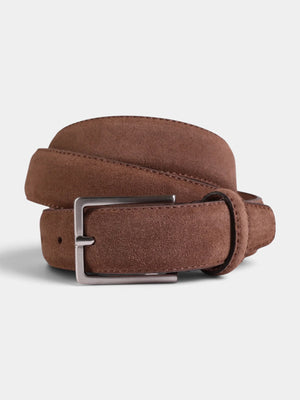 Suede belt 30mm - Brown