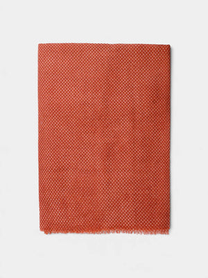 Polka dot wool scarf - Rust