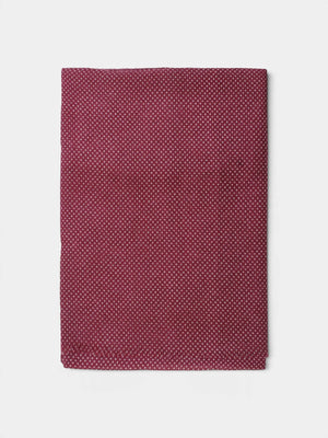 Polka dot wool scarf - Bordeaux