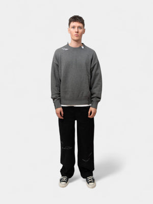Distressed Sweater - Grå
